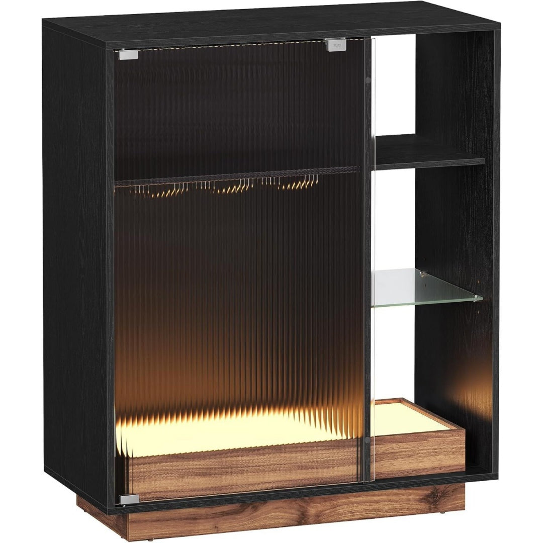 Eleganza pratica credenze e buffet in vetro regolabile illuminato
