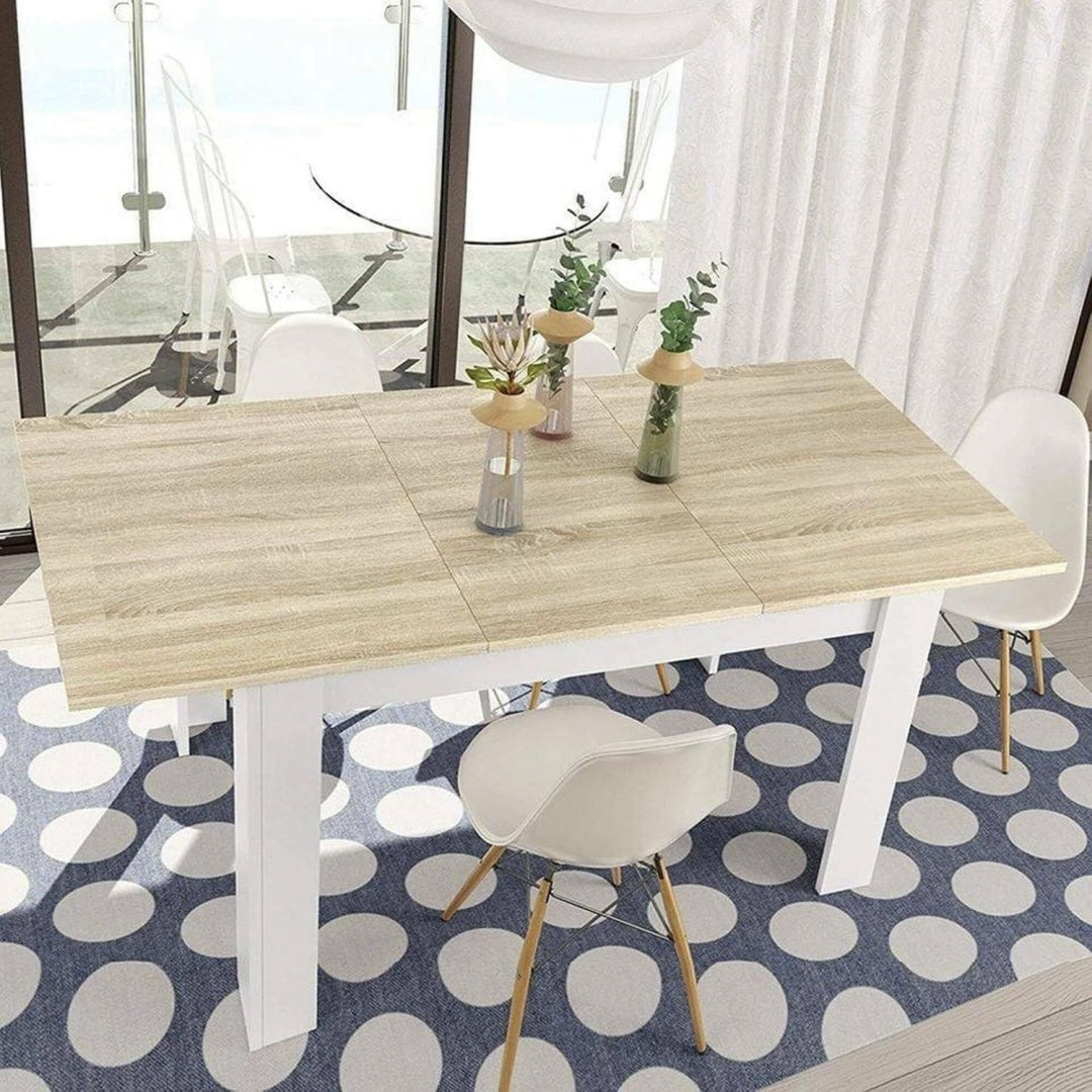 Arredo contemporaneo tavoli da sala da pranzo in metallo impermeabile estensibile
