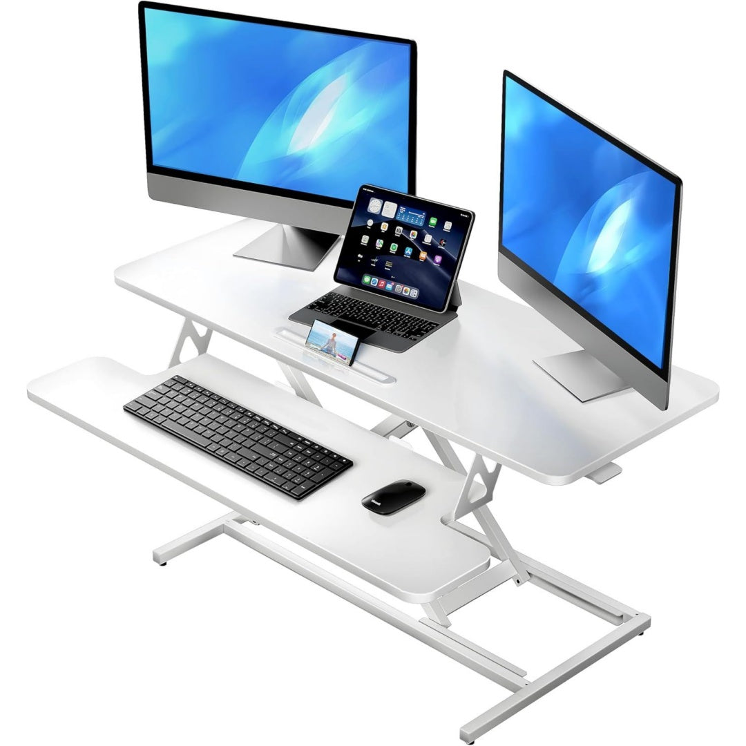 Forma equilibrata postazioni di lavoro per computer regolabile bianco
