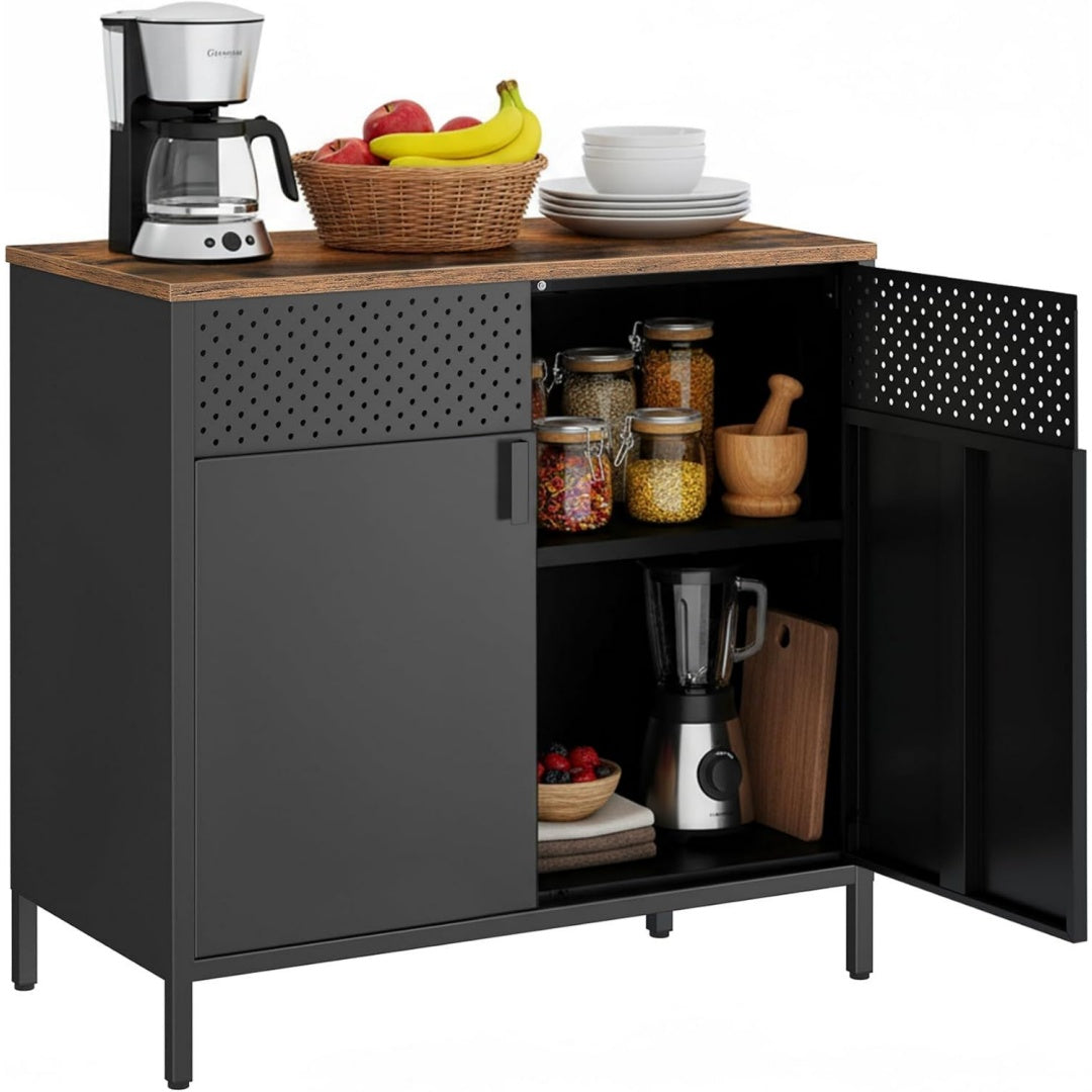Finitura armoniosa credenze e buffet in metallo nero