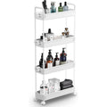Eleganza pratica carrelli portaoggetti bianco