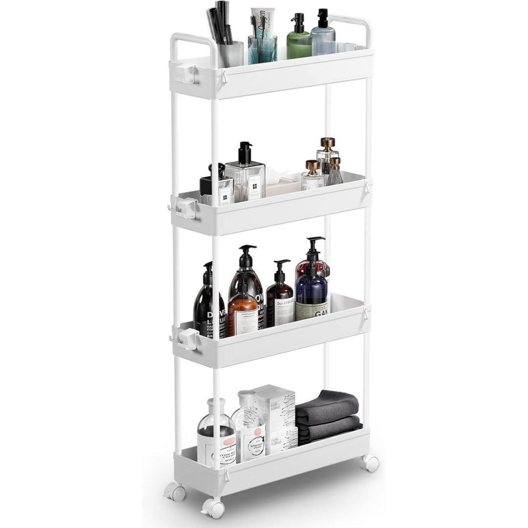 Eleganza pratica carrelli portaoggetti bianco