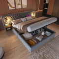 Accento naturale set arredo camera da letto in legno illuminato bianco