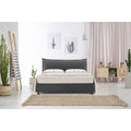 Profilo moderno letti in legno con contenitore grigio